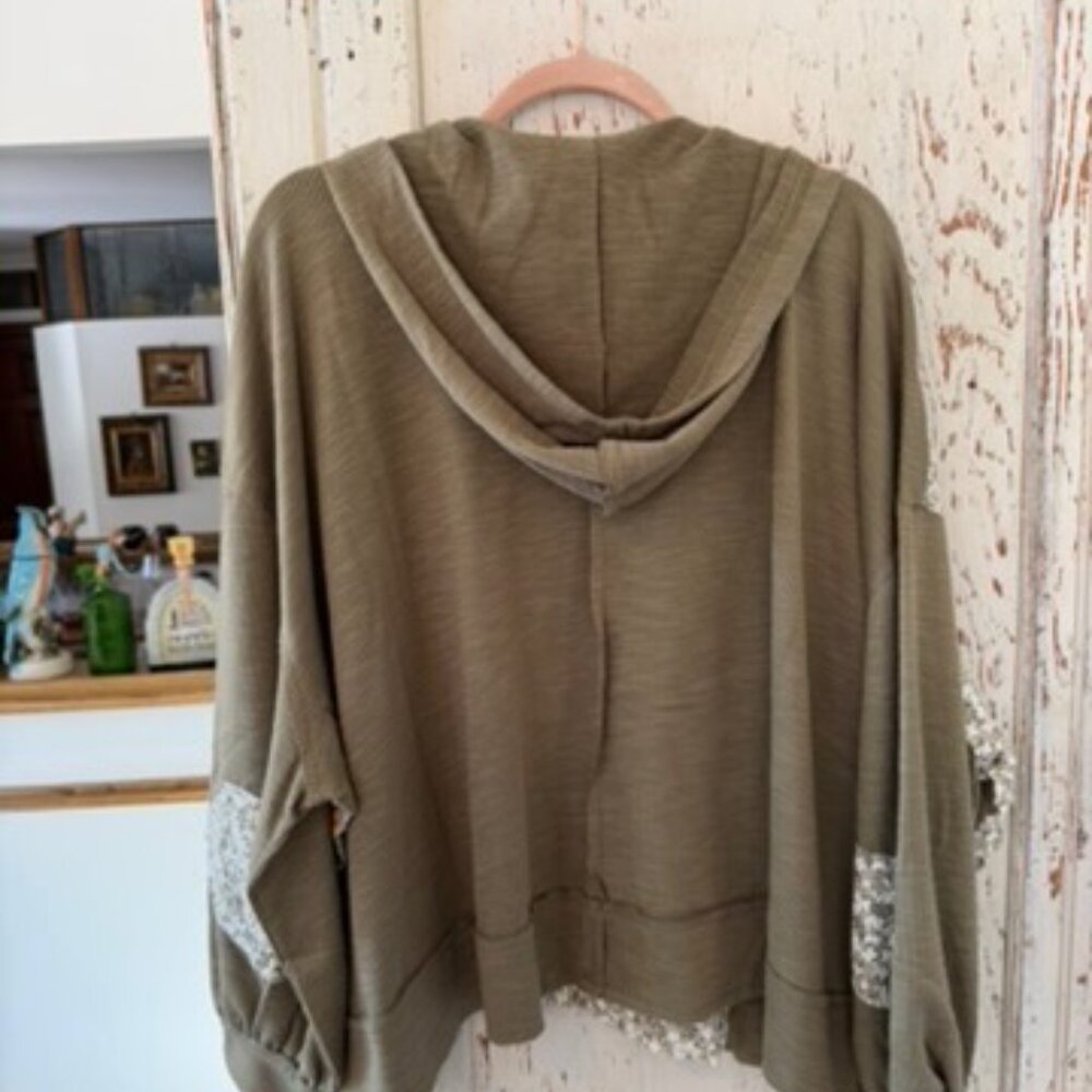 Pol Peace Patchwork Hooded Top - image 7